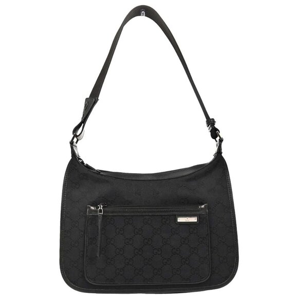 Gucci Handbags - Gucci Black GG Hobo Handbag